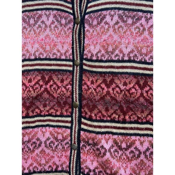 Christopher & Banks Womens Cardigan Sweater Knit Long Sleeve Size M Multi Stripe - Picture 8 of 12